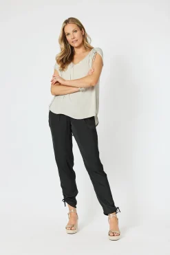 Traveller Luxe Side tie Pant - Black - HV3