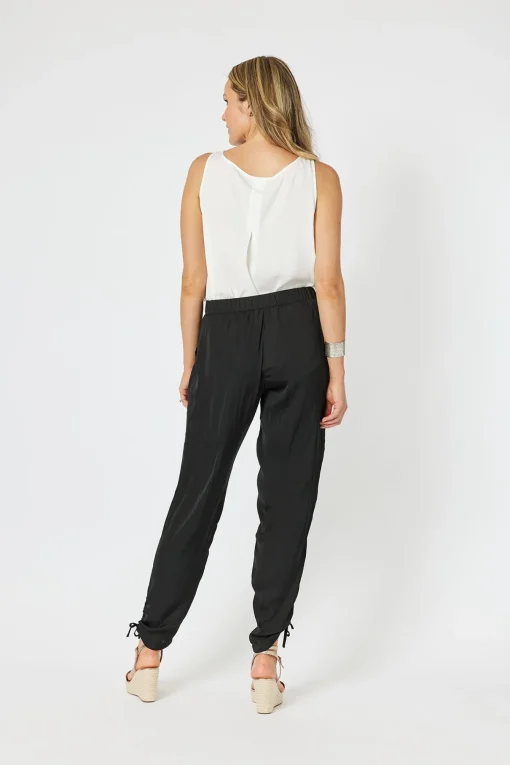 Traveller Luxe Side tie Pant - Black - HV3