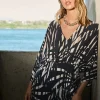 Tropical Print Peplum Top - Black - JR24