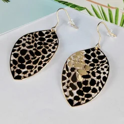Turned Leaf Rose Gold Earrings - SJ2
