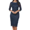 Vivian Lace Dress - Midnight - JH13