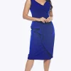Waterfall Style Dress | Royal | Z7