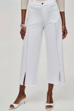 White Embellished Culotte Jeans - JR7