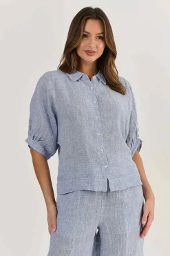Winona Linen Top - Delta Gauze - OJ20