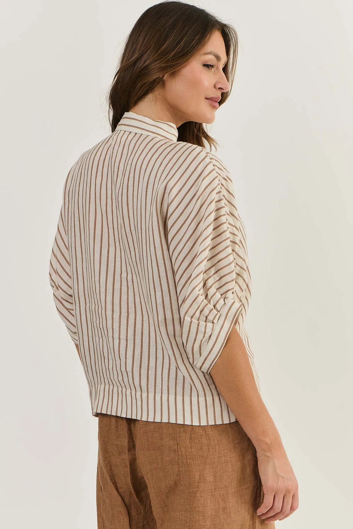Winona Linen Top - Ginger Slice - OJ20