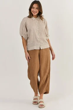 Winona Linen Top - Ginger Slice - OJ20