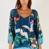 Yoshiko Top - Navy - LS5